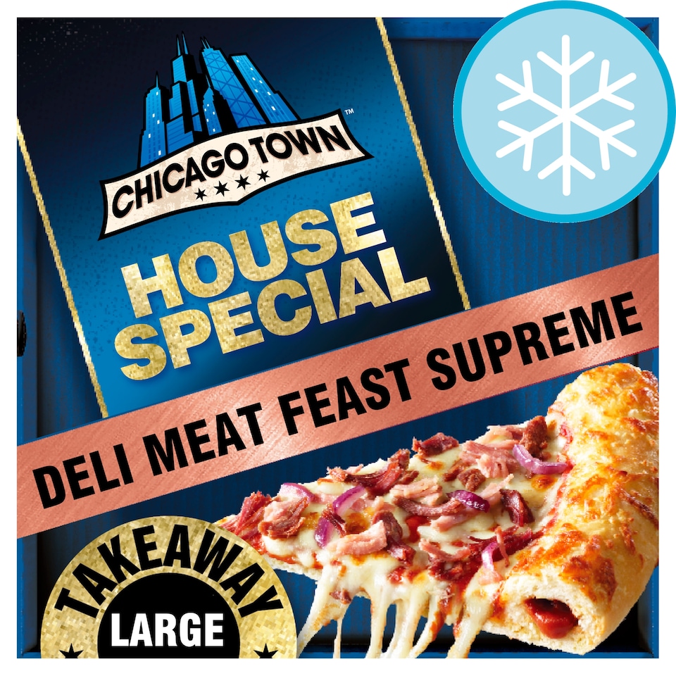 image 1 of Chicago Town Takeaway Stuffed Crust Deli Meat Feast Supreme Large Pizza 683g