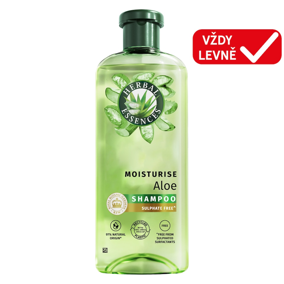 Herbal Essences Aloe Moisturise Shampoo 350ml to Hydrate and Nourish Very Dry Hair