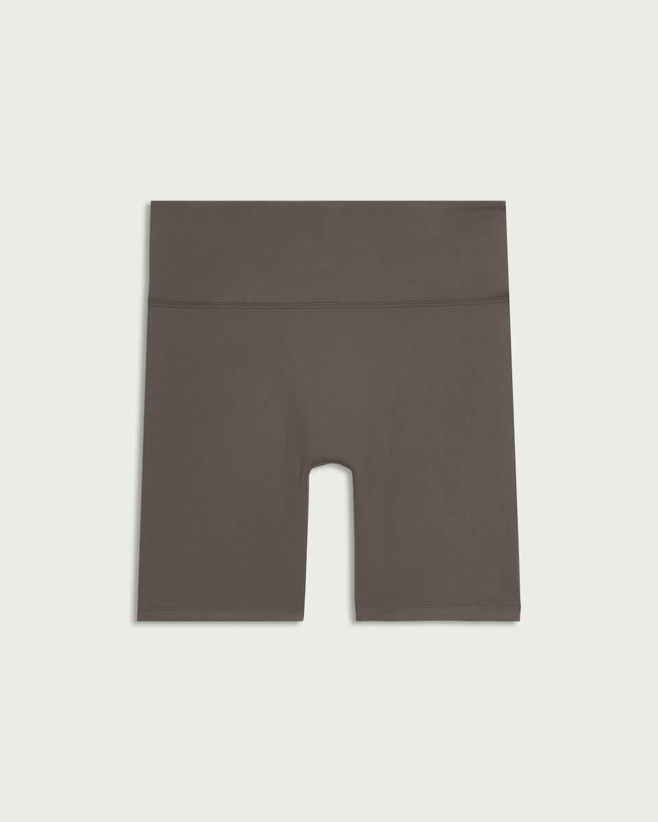 image 1 of F&F Active EVERYHOUR High Waisted 6 Inch Cycling Shorts in Chocolate