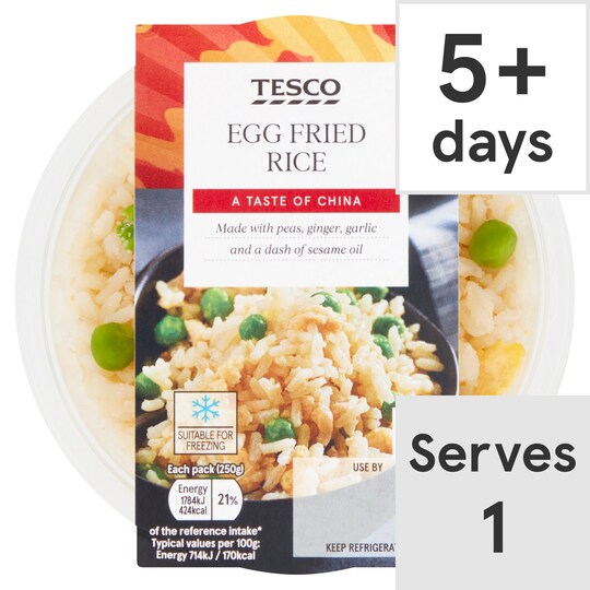 Tesco Egg Fried Rice 250G Tesco Groceries
