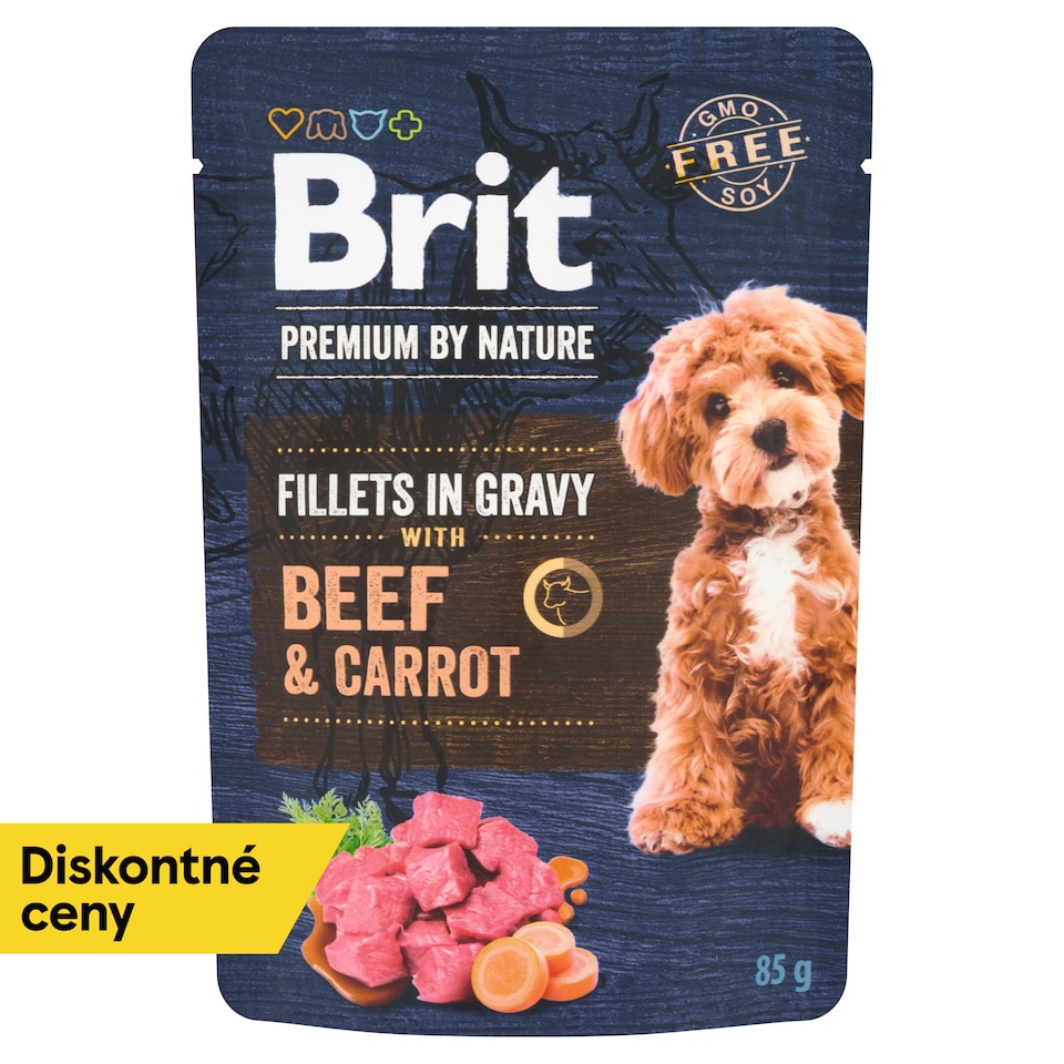 obrázok 1 z Brit Premium by Nature Beef & Carrot kompletné prémiové mokré krmivo pre dospelých psov 85 g