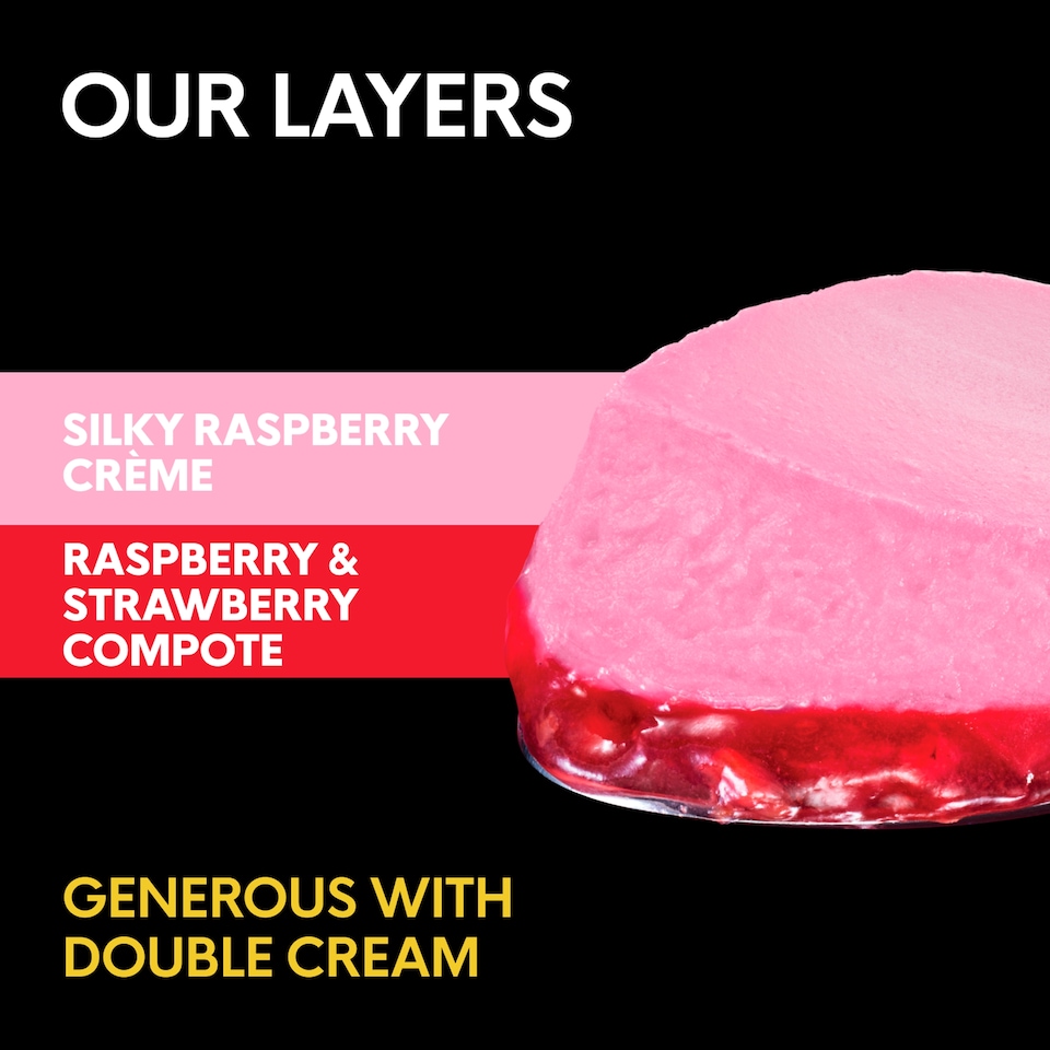 image 1 of Gu Raspberry & Strawberry Fruit Crème Dessert 2x85g