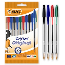 BIC Cristal Pens Assorted Ballpoint 10 Pack