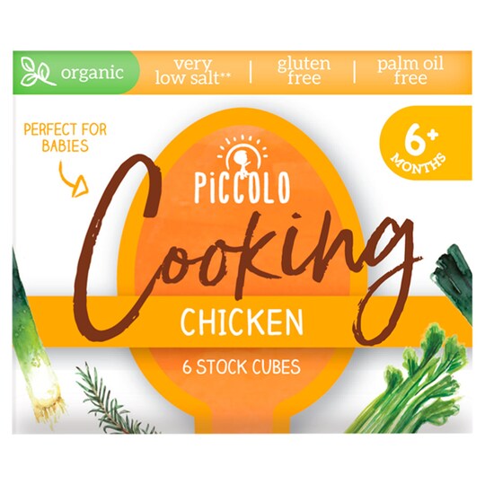 Piccolo Organic Chicken Stock Cube 48G Tesco Groceries