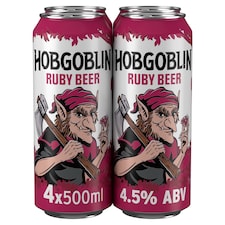 Hobgoblin Ruby Ale Beer Can 4x500ml