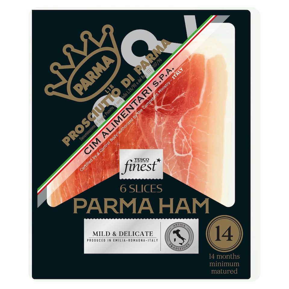 image 1 of Tesco Finest 14 Month Genuine Parma Ham 78G
