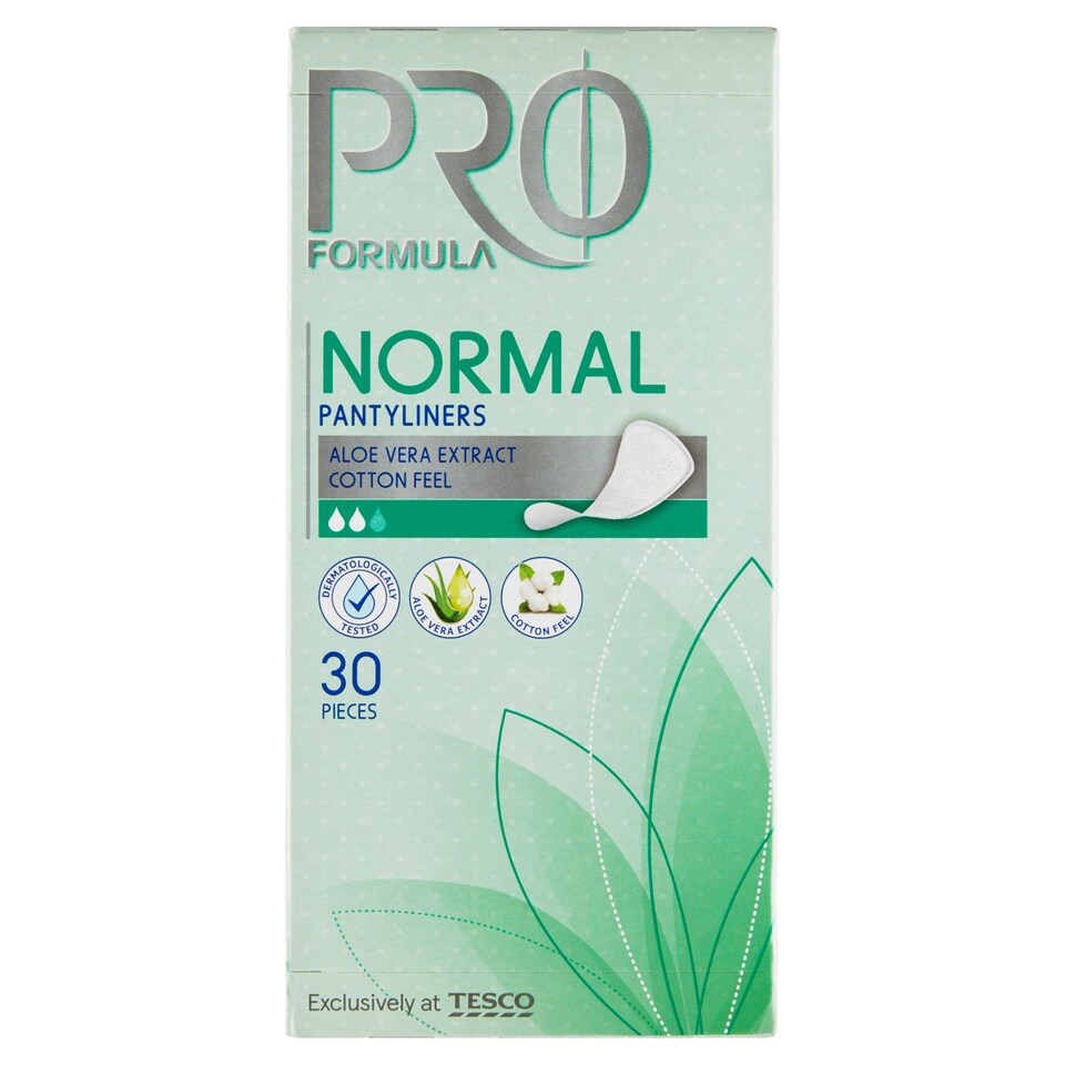 Tesco Pro Formula Normal Aloe Vera tisztasági betét mindennapi használatra 30 db