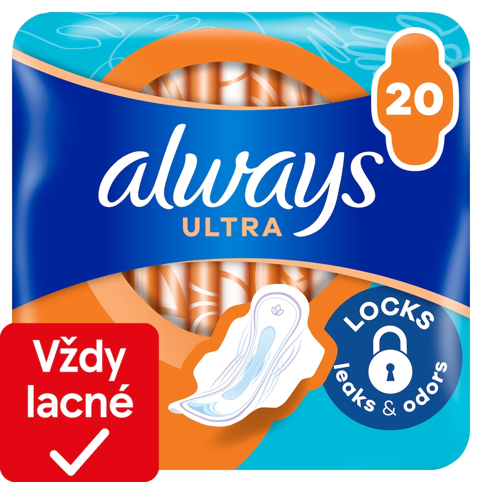 image 1 of Always Ultra Sanitary Towels Normal (Size 1) Wings 20 Pads