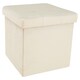 image 2 of F&F Home Cream Folding Ottoman Storage 38 cm x 38 cm x 38 cm