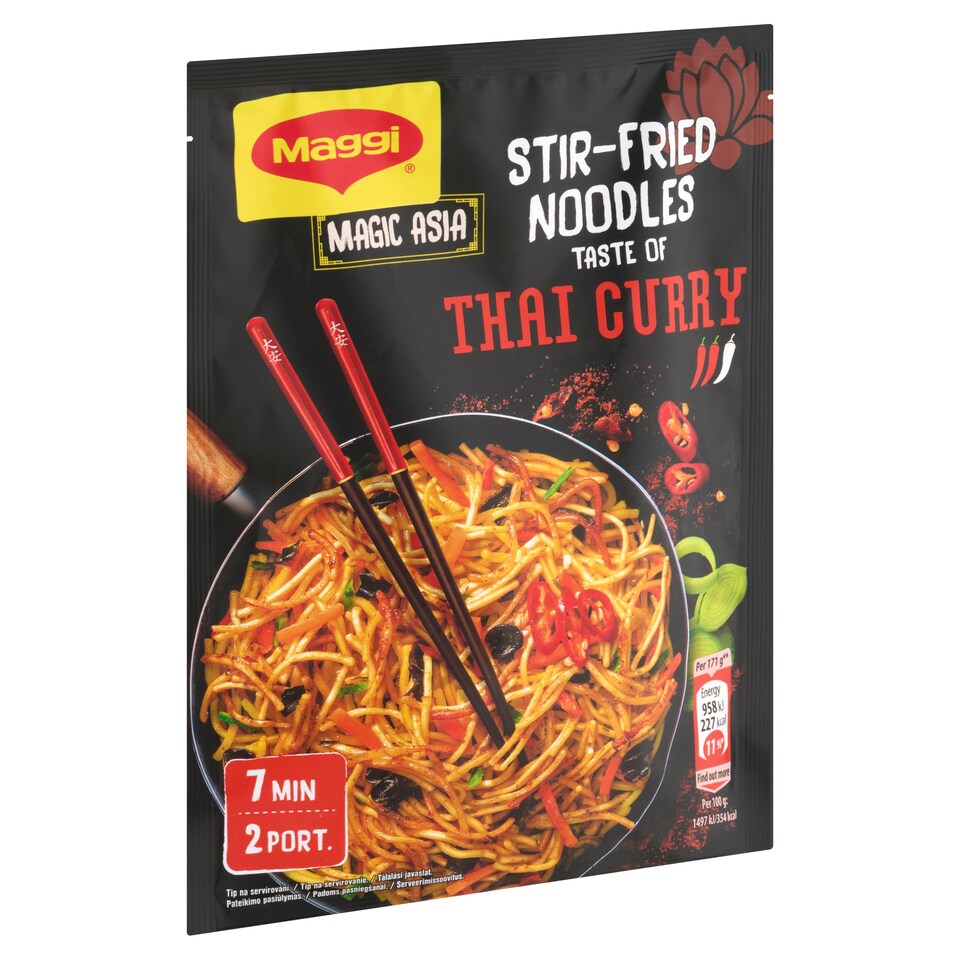 Maggi Magic Asia pikáns thai tészta curry-vel 128 g  1. kép