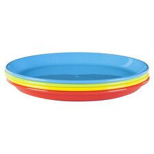 Tesco Plain Polypropylene Plate 4 Pack