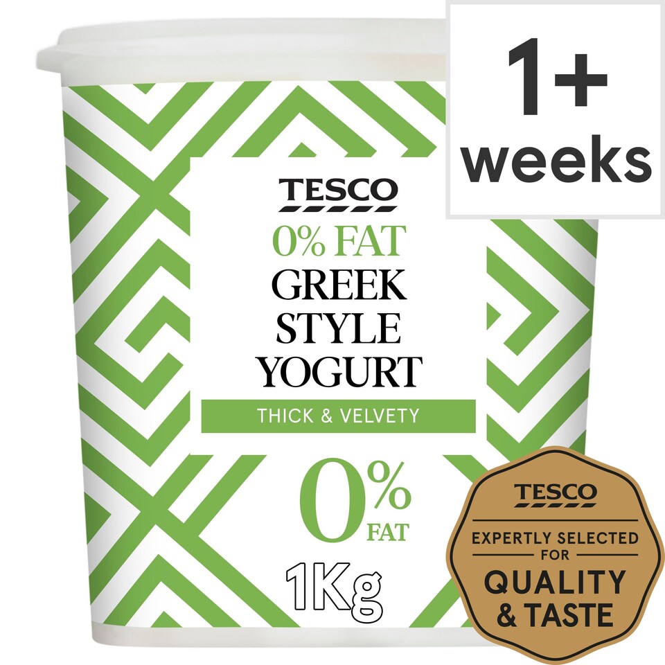 Tesco 0 Fat Greek Style Yogurt 1Kg Tesco Groceries
