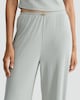 image 2 of Rise by Zara McDermott Pointelle Wide Leg Loungewear Trousers in Green