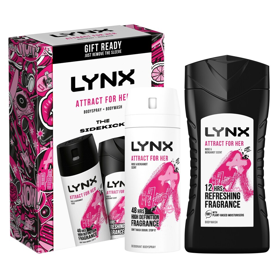 image 1 of Lynx Attract for Her Bodyspray & Bodywash Gift Set