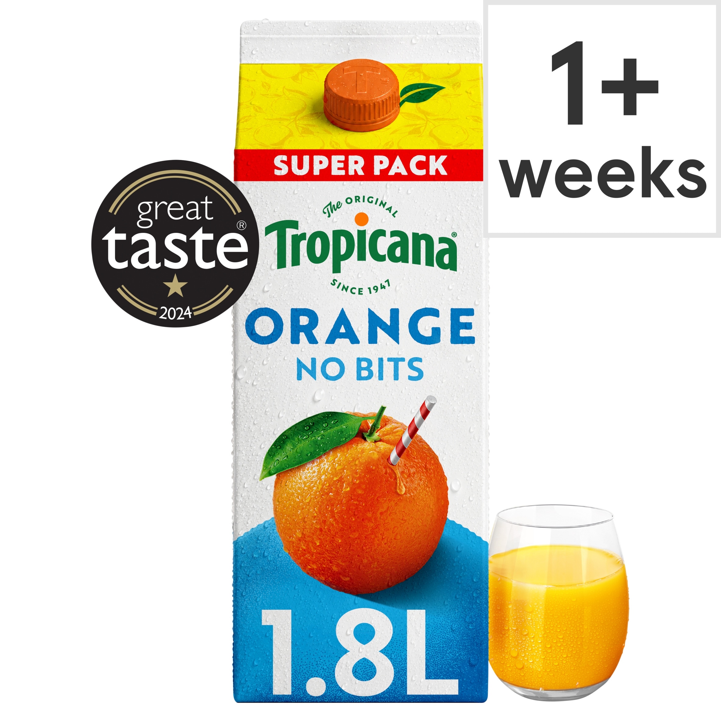 TROPICANA Smooth Orange with No Bits Juice 1.8l