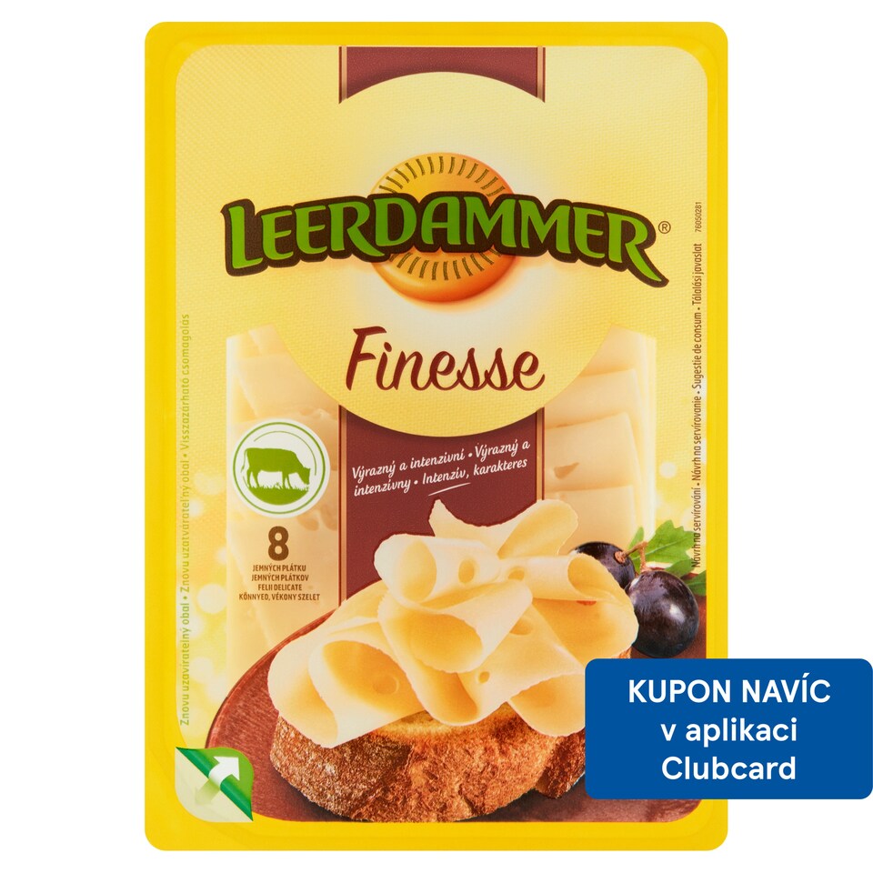 Leerdammer Finesse Caractère 8 plátků 80g