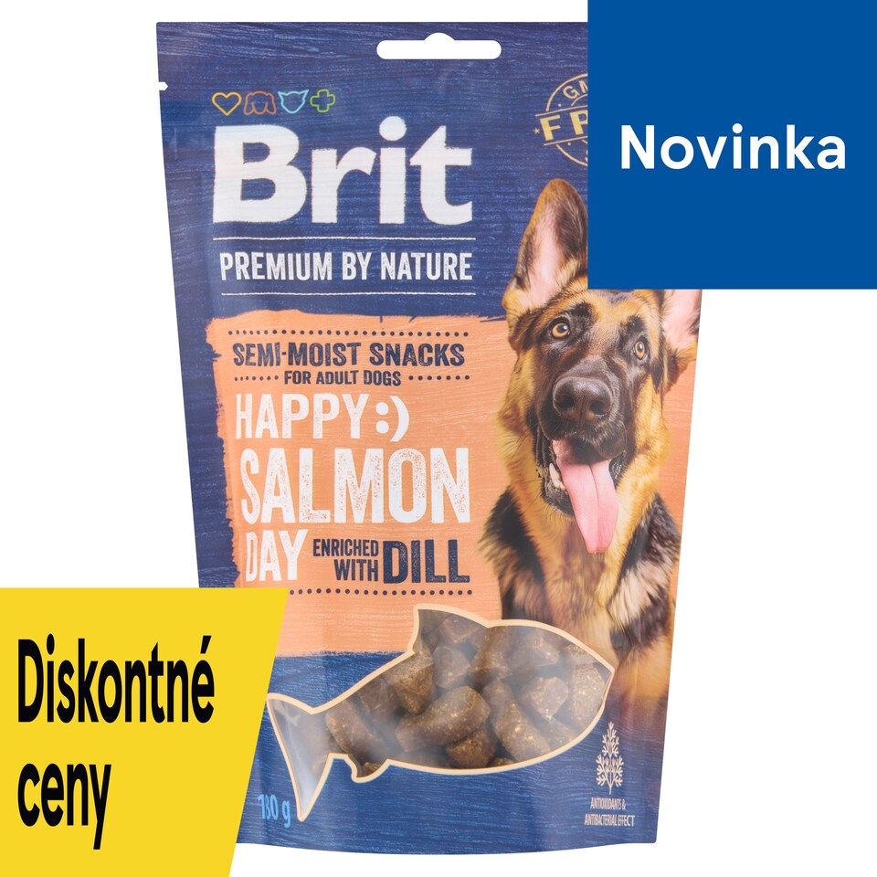 Brit Premium by Nature Losos obohatené o kôpor doplnkové krmivo pre psov 180 g