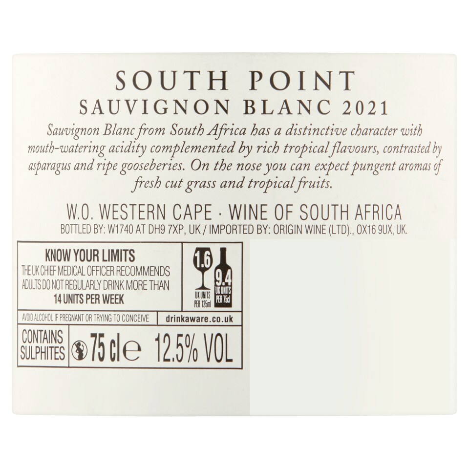 image 1 of South Point Sauvignon Blanc Wine 75Cl