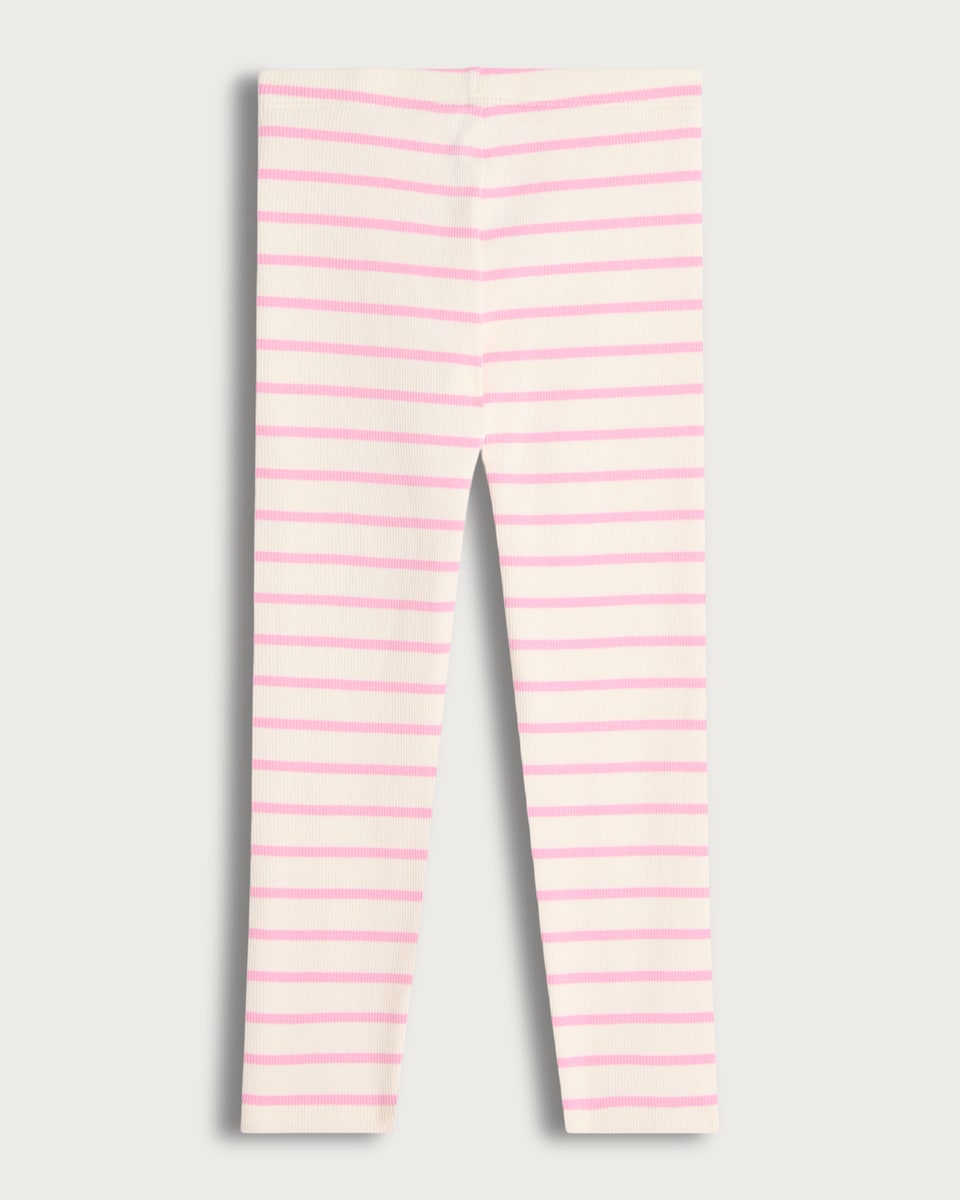 image 1 of F&F Girls 2-Pack Cotton Rich Patterned Leggings in Multi Pink