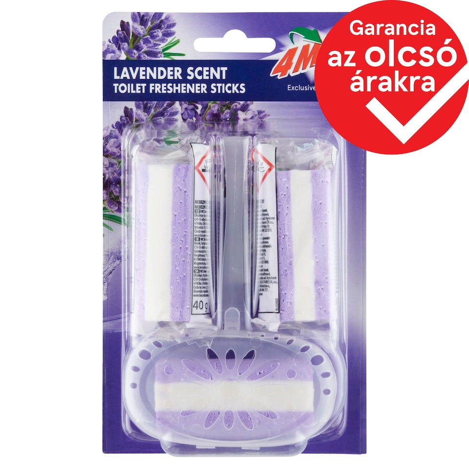 4MAX Lavender Scent Toilet Freshener Sticks 3 x 40 g (120 g)