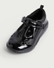 image 3 of F&F School Girls Patent Unicorn Embossed Shoes in Black