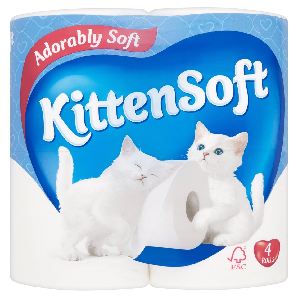 Kittensoft 4 Roll White