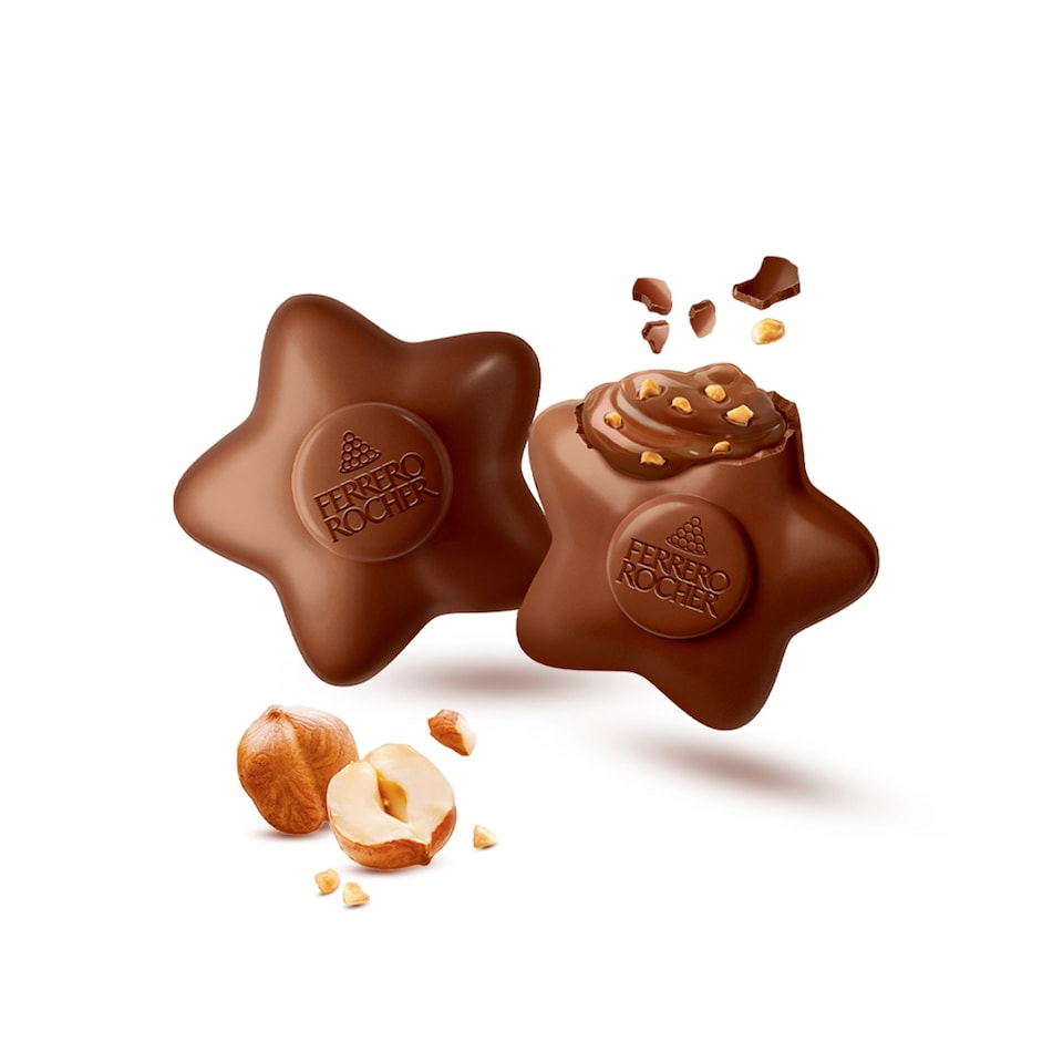 image 1 of Ferrero Rocher Golden Stars Milk Chocolate and Hazelnut 115g