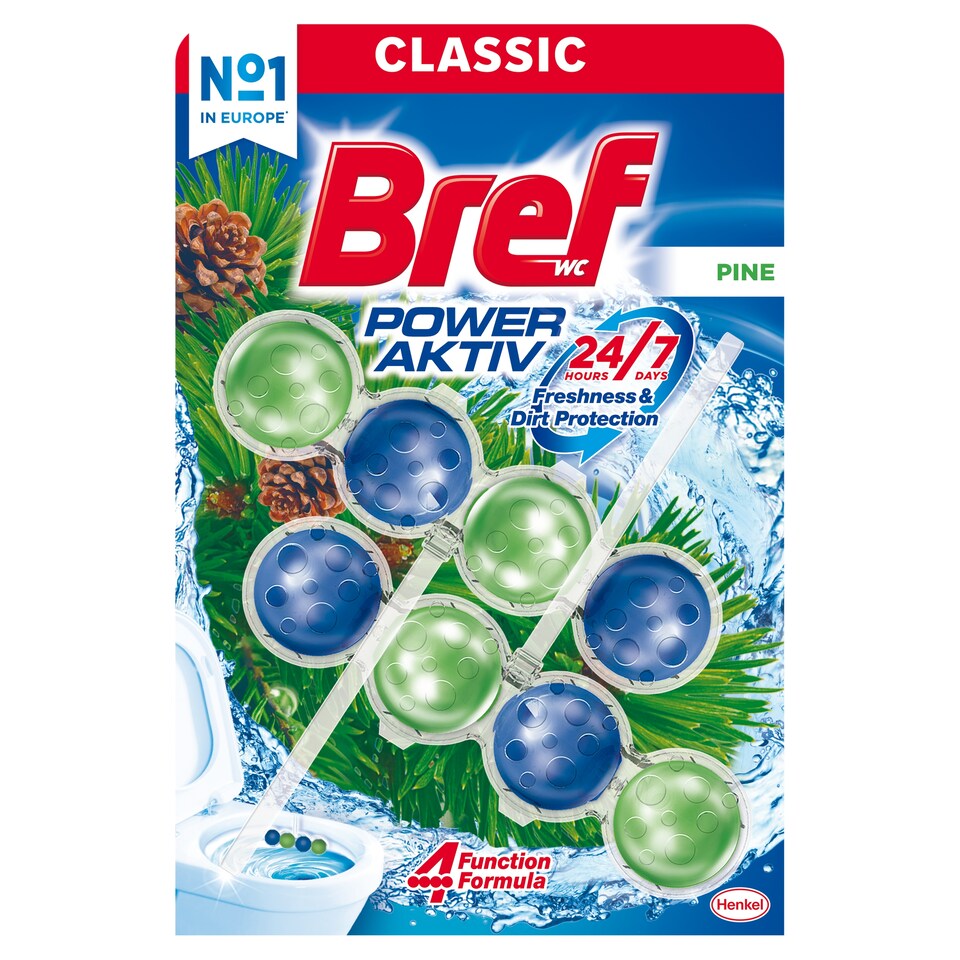 Bref Power Aktiv Pine tuhý WC blok 2 x 50g