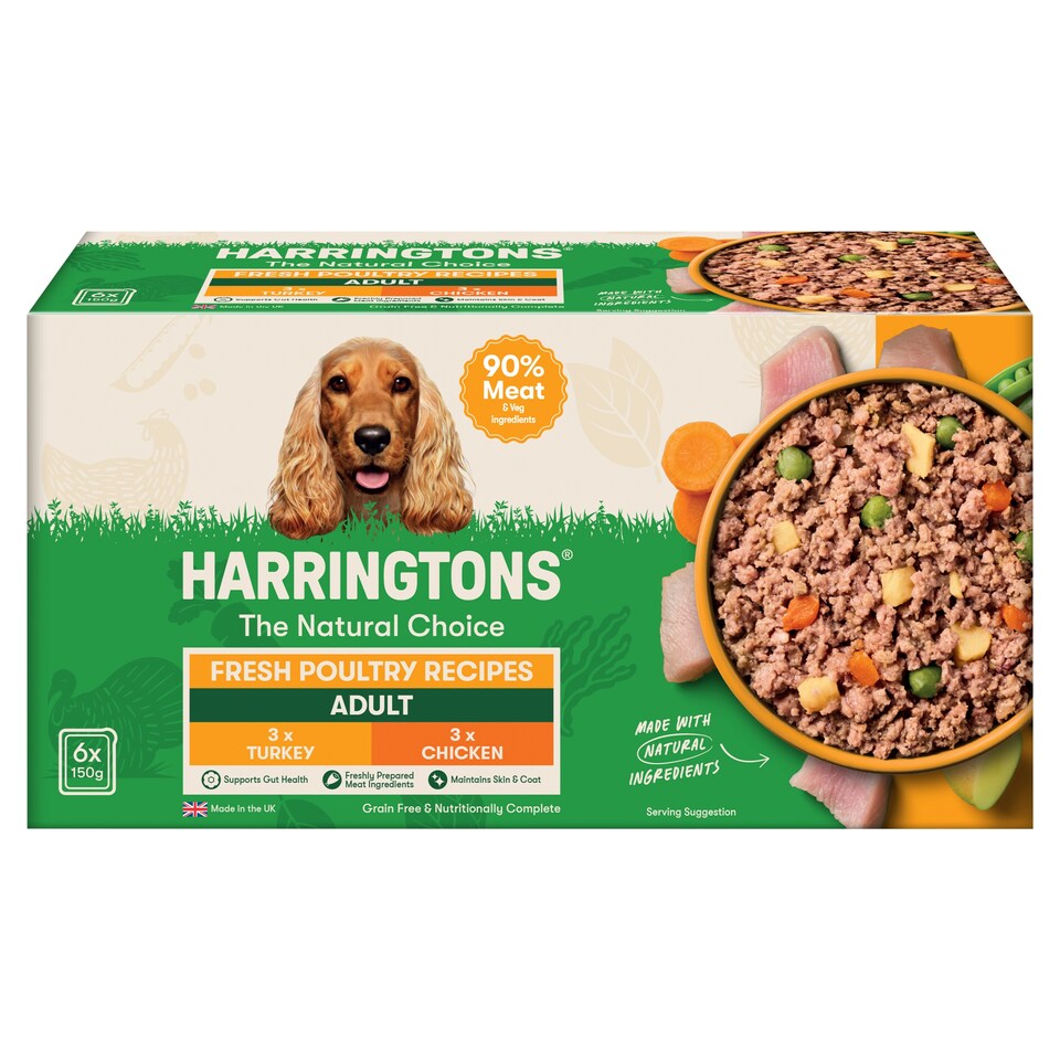 Harringtons Wet Dog Adult Poultry 6x150g 