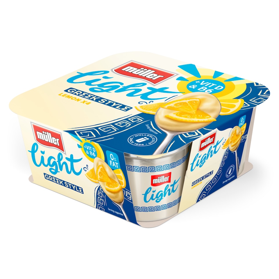 image 1 of Muller Light Greek Style Lemon Yogurt 4X115g