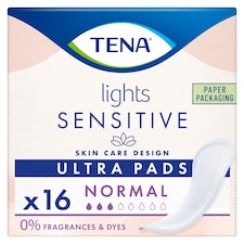TENA Lights Sensitive Ultra Pads Normal 16 Pack