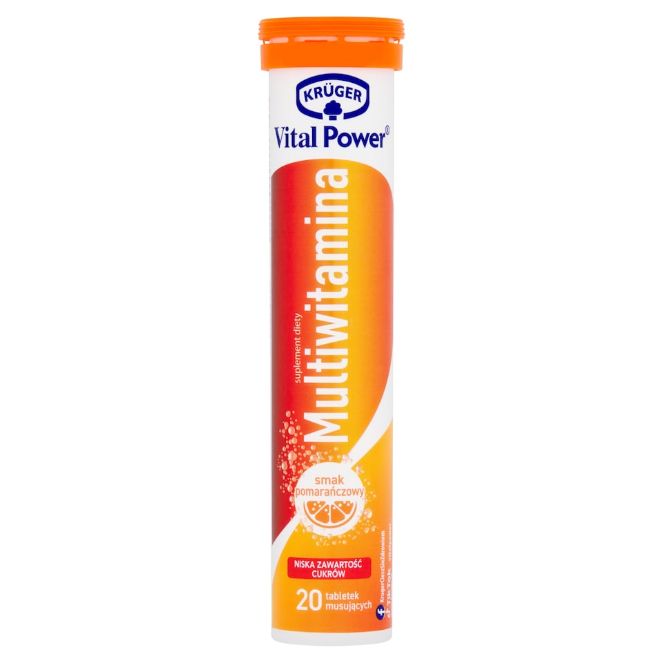 Kruger Multivitamin 20 Effervescent Orange Flavoured 90G