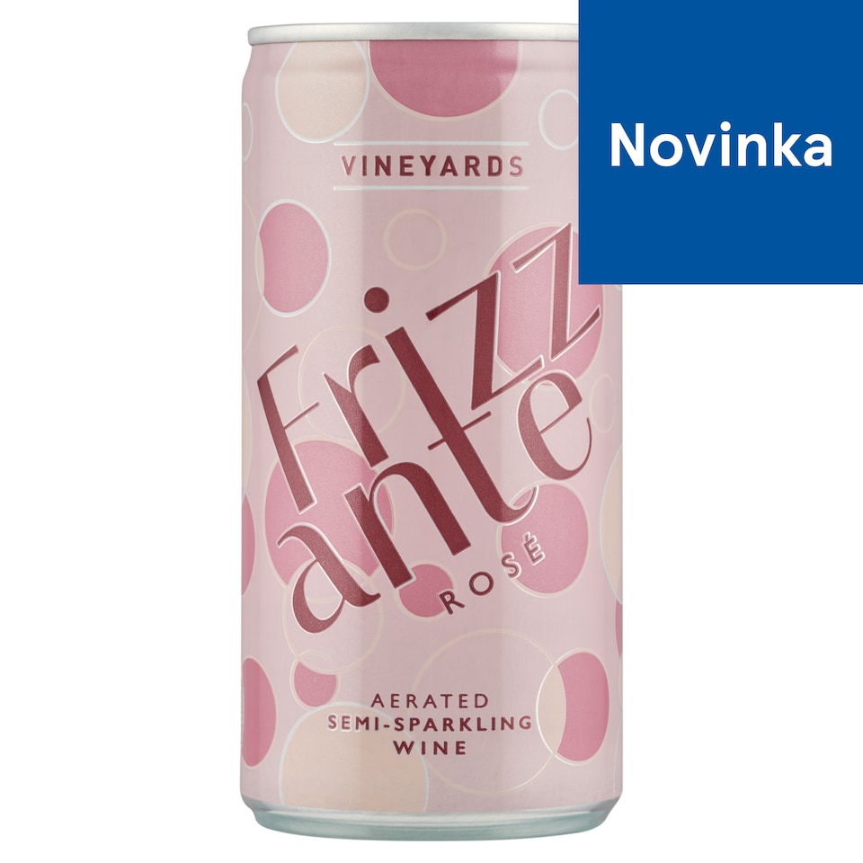 Vineyards Frizzante Rosé sýtené perlivé víno ružové 200 ml