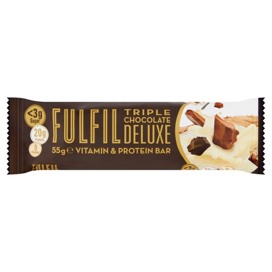 Fulfil Triple Chocolate Senstn Vitmin Protein Bar 55G Tesco Groceries