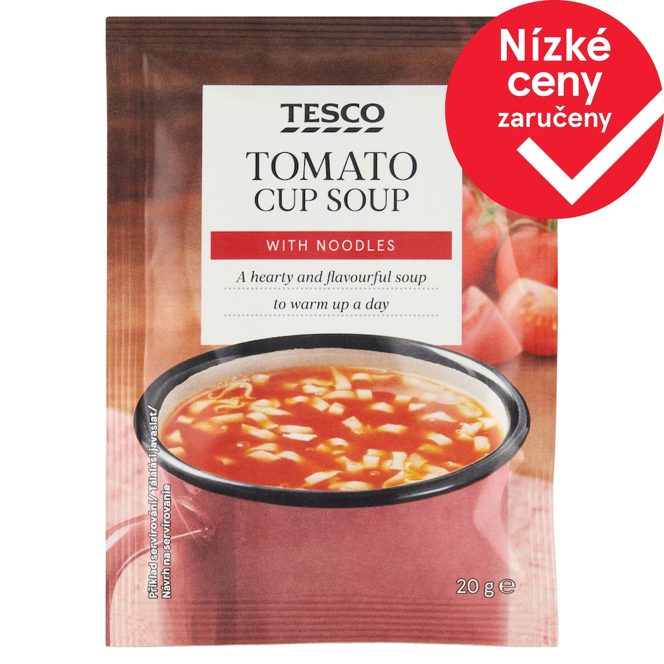 Tesco Instantní rajčatová polévka s těstovinami 20g