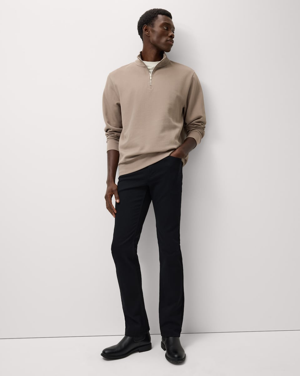 image 1 of F&F Cotton Rich Straight Leg Jeans in Black
