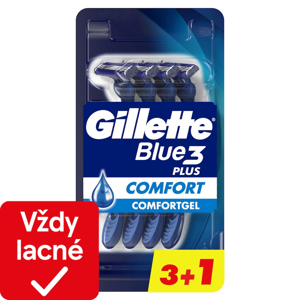 obrázok 1 z Gillette Blue3 Plus Comfort, Jednorazové Holiace Strojčeky Pre Mužov, Balenie Holiacich Strojčekov
