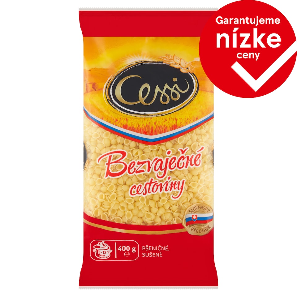 Cessi Bezvaječné cestoviny mušle malé 400 g