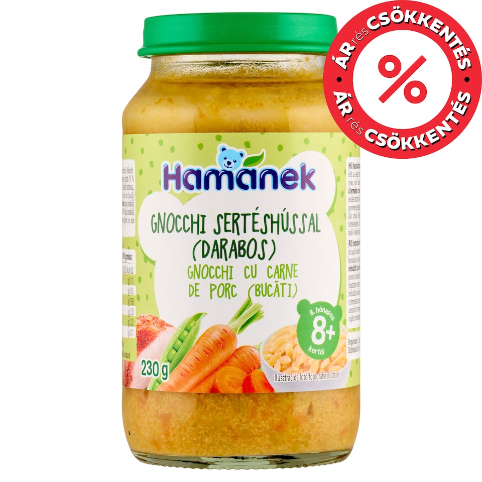 Hamánek Gnocchi with Pork Baby Food 8+ Months 190 g