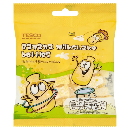 TESCO BANANA MILKSHAKES BOTTLES 80G Tesco Groceries