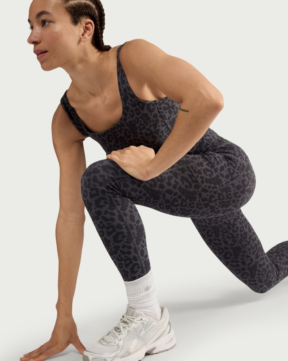 image 1 of F&F Active ULTRAMOVE High Waisted Pocket Leggings in Multi Black