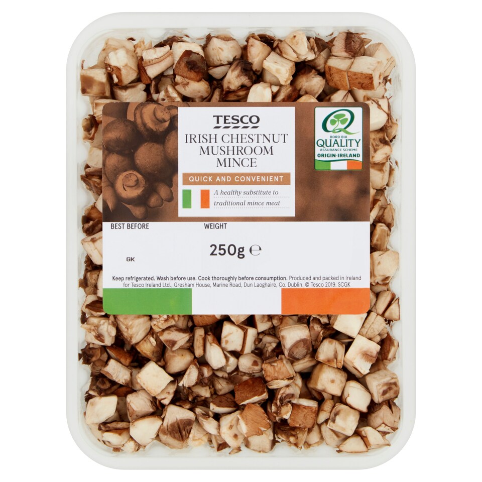 image 1 of Tesco Chestnut Diced Mushroom Mince 250G