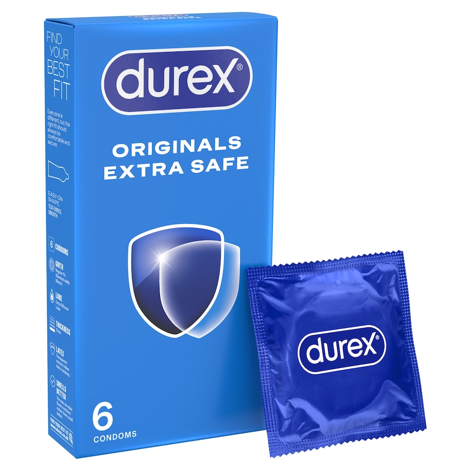 image 1 of Durex Originals Extra Safe Condoms Regular Fit 6 Pack