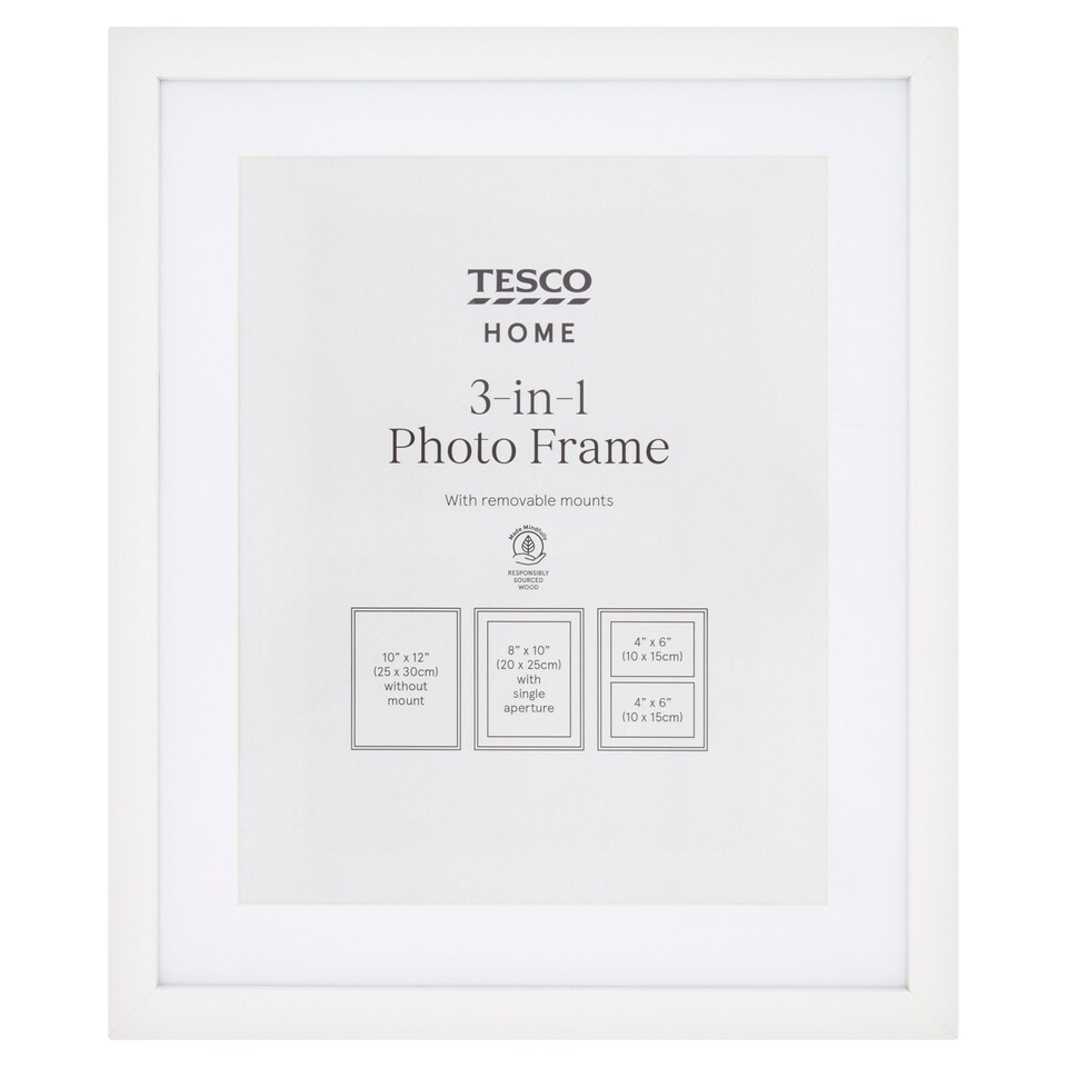 F&F Home Photo Frame Double Aperture + 8X10" White