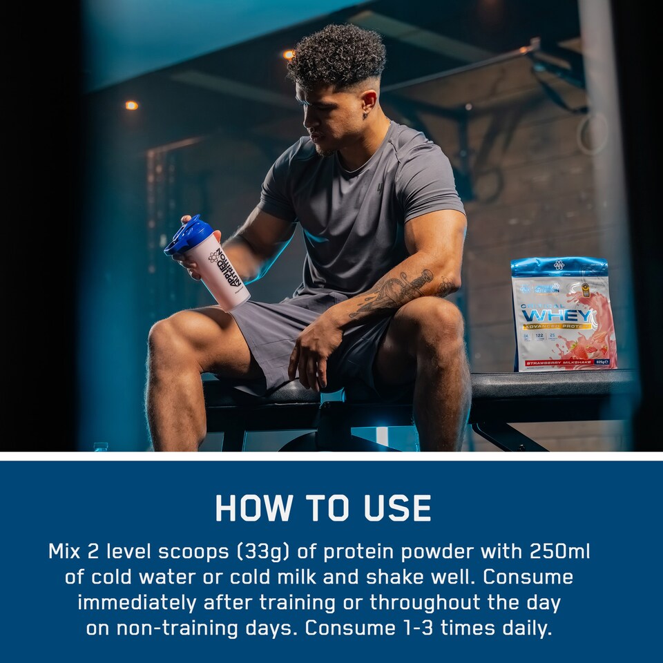 image 1 of Applied Nutrition Critical Whey Protein Powder Strawberry Milkshake 825g