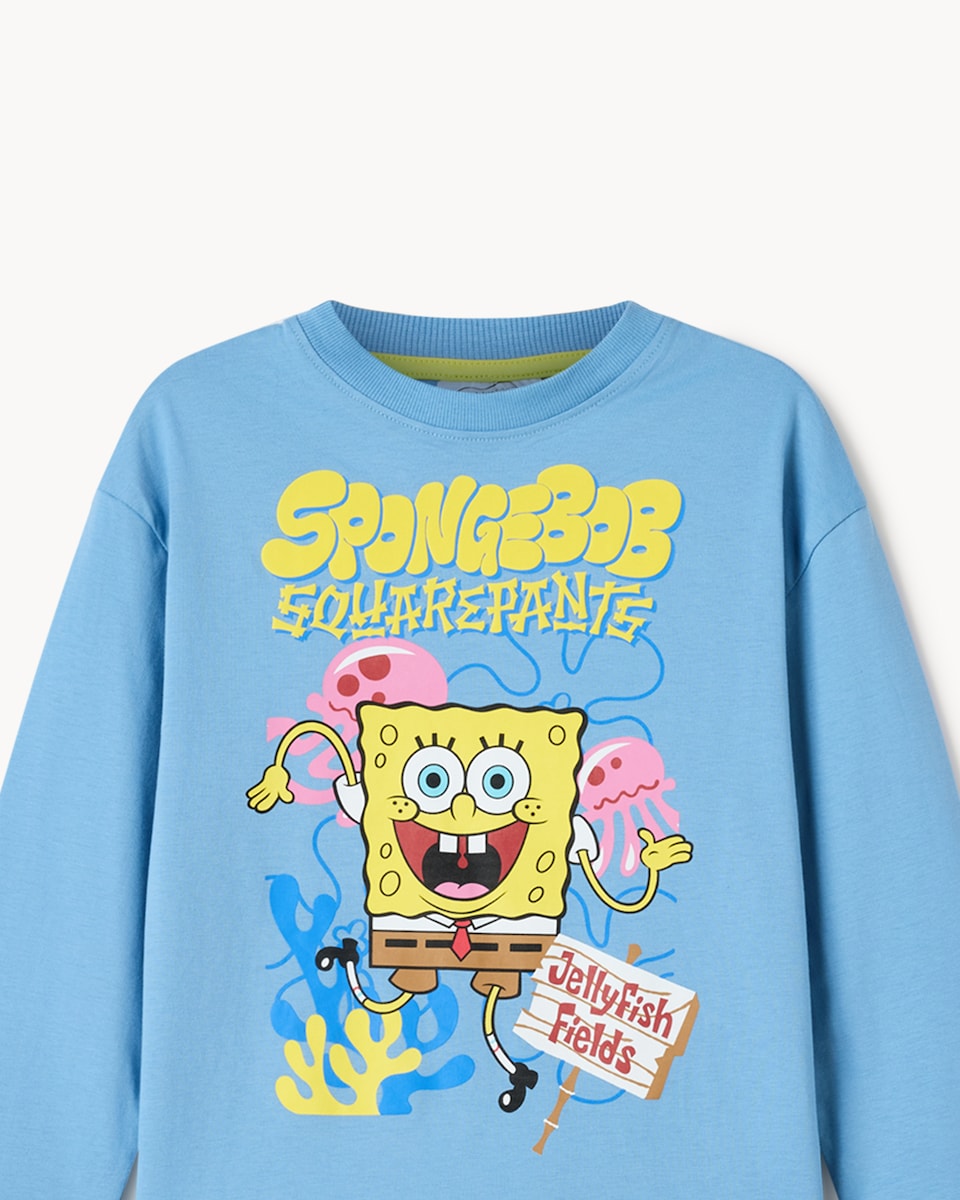image 1 of SpongeBob SquarePants Pure Cotton Pyjama Set in Multi