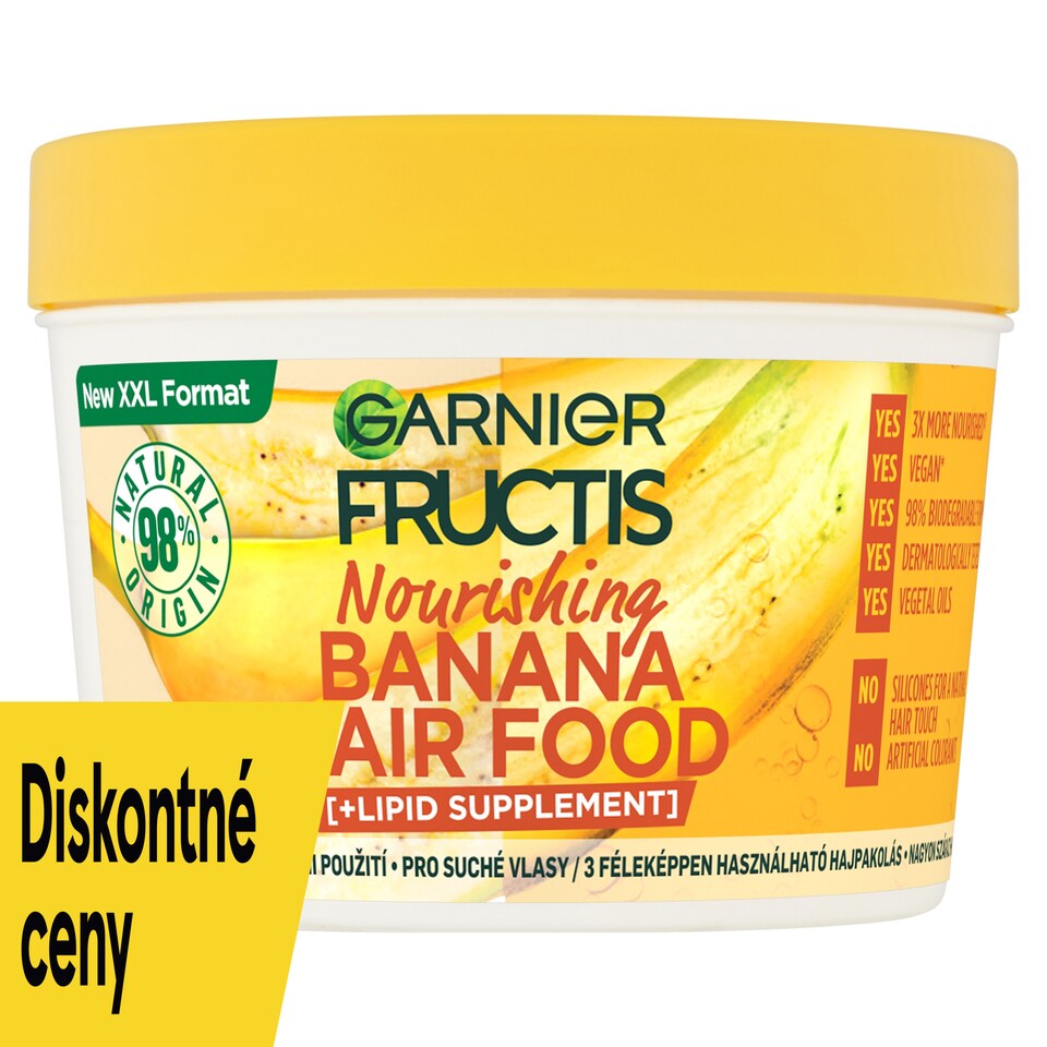 Fructis Hair Food Banana nourishing mask for dry hair, 400 ml