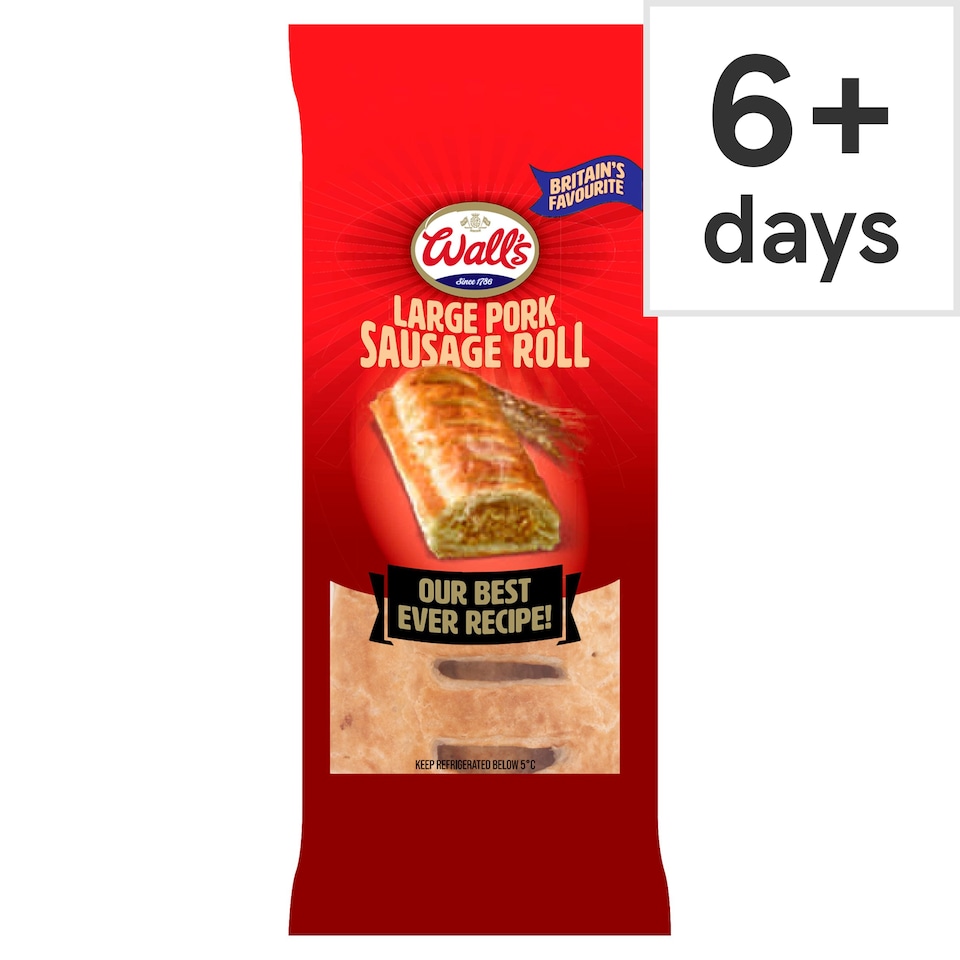 Wall's Large Pork Sausage Roll 100g Tesco Groceries