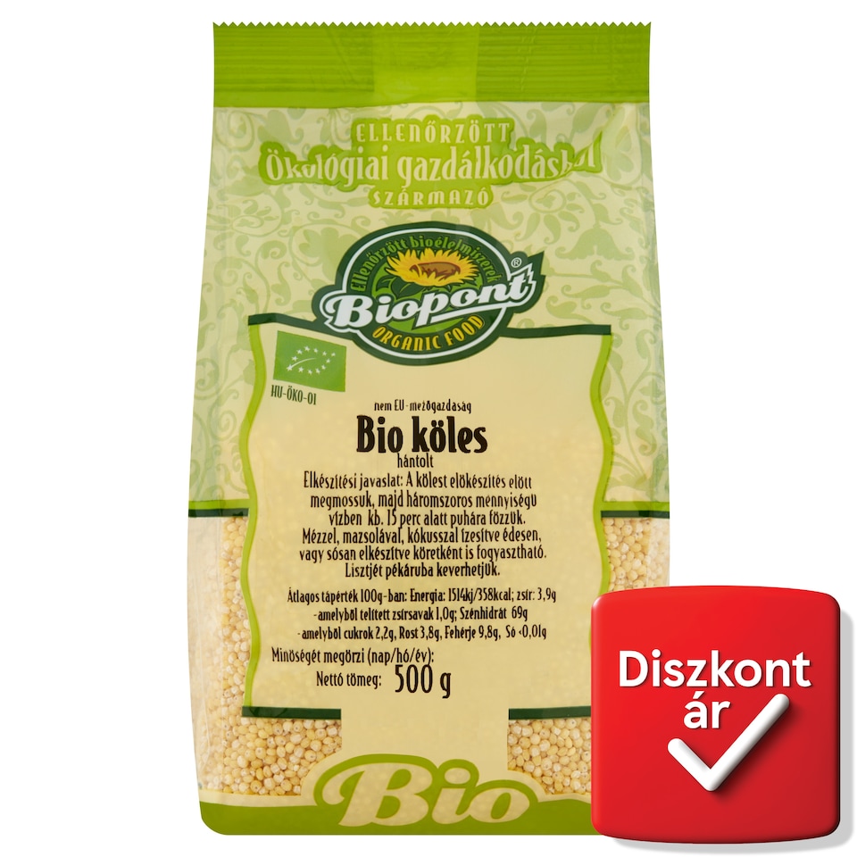Biopont BIO hántolt köles 500 g  1. kép