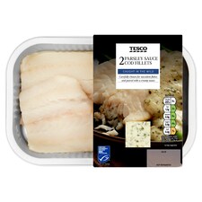 Tesco Cod Fillets With Parsley Sauce 260G